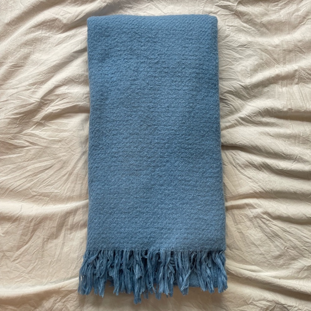 Fuzzy Blue Scarf